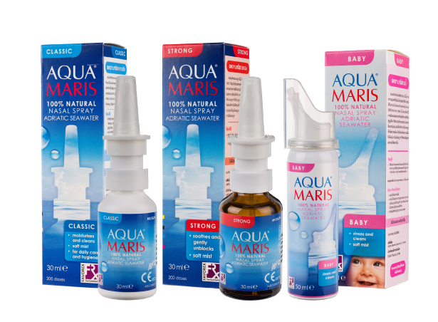 ผลิตภัณฑ์ �อควา มาริส� (Aqua Maris) สเปรย์สำหรับพ่นหรือล้างจมูก